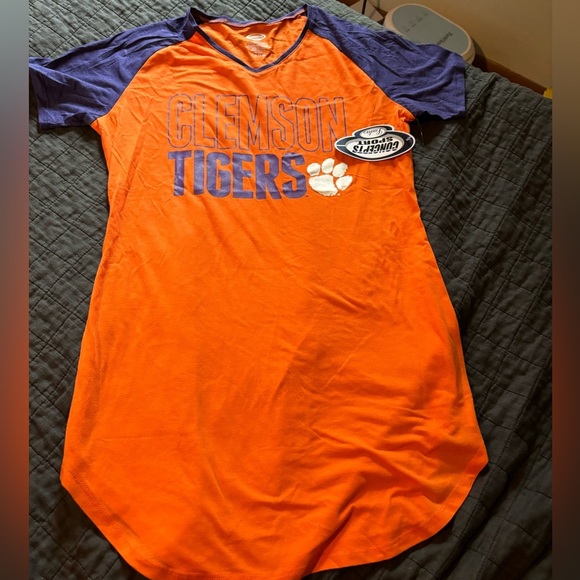 Clemson Tigers Orange and Purple Pajama‎ Shirt - Picture 1 of 4